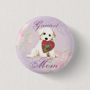 Bichon Heart Mama Button