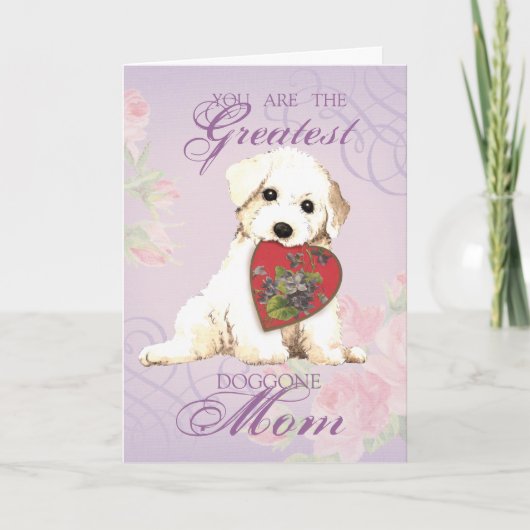 Bichon Heart Mama Karte (Vorderseite)