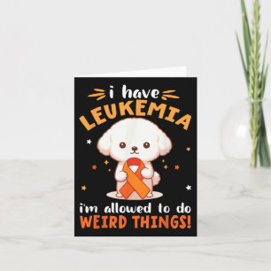 Bichon Hund ich habe Leukämie Ich darf seltsam mac Karte