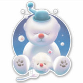 Bichon Ice Shaver Dreamland Aufkleber (Vorderseite)