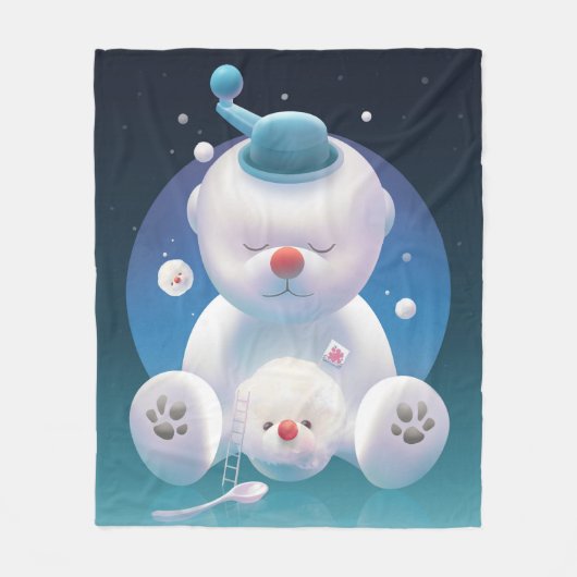 Bichon Ice Shaver Dreamland Fleecedecke (Vorderseite)