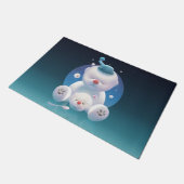 Bichon Ice Shaver Dreamland Fußmatte (Schrägansicht)