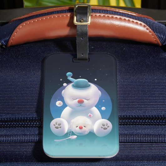 Bichon Ice Shaver Dreamland Gepäckanhänger (Vorderseite Insitu 2)