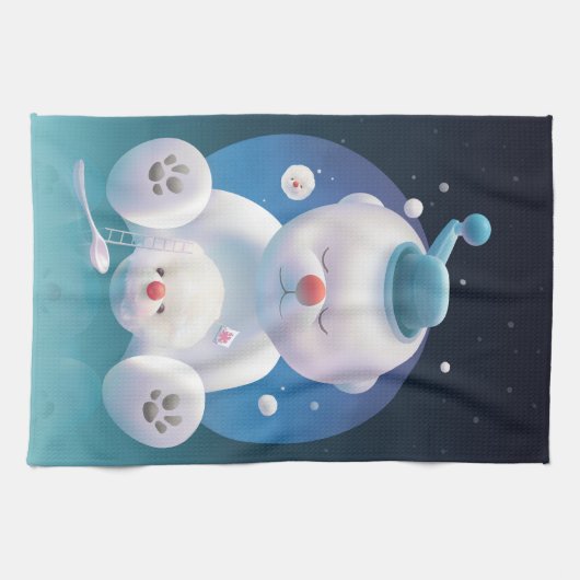 Bichon Ice Shaver Dreamland Geschirrtuch (Horizontal)