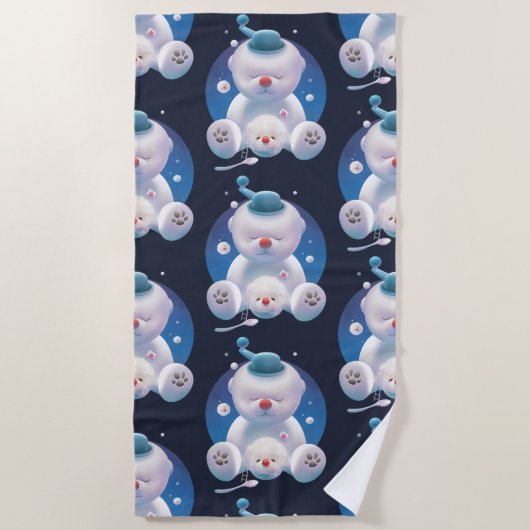 Bichon Ice Shaver Dreamland Strandtuch (Vorderseite)