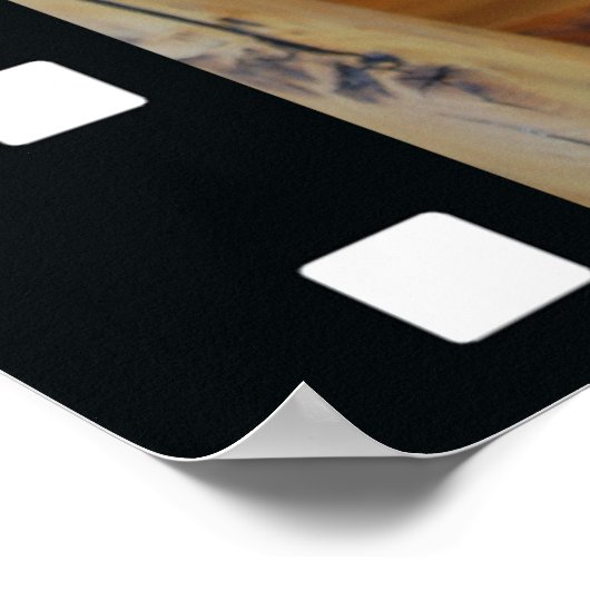 Bichon Land mit negativem Rahmen Poster (Ecke)