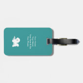 Bichon Liebe-Entwurfs-Reise-Geschenk Gepäckanhänger (Rückseite horizontal)