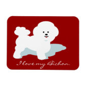 Bichon-Liebe-Magnete in Rot Magnet (Horizontal)