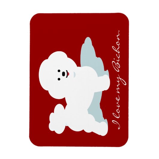 Bichon-Liebe-Magnete in Rot Magnet (Vertikal)