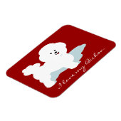Bichon-Liebe-Magnete in Rot Magnet (Linke Seite)