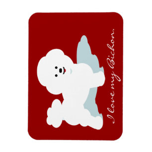 Bichon Liebe-Magneten im Rot Magnet