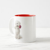 Bichon-Liebe Zweifarbige Tasse (Vorderseite Links)