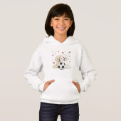 Bichón Maltés with soccer ball for Valentine's Day Hoodie (Vorne ganz)