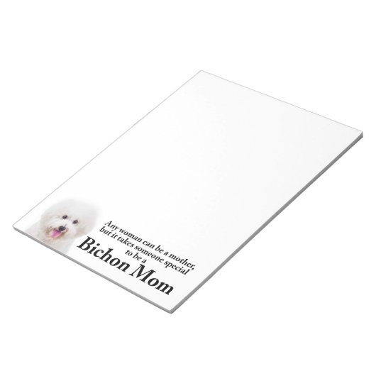 Bichon-Mama Notepad Notizblock (angewinkelt)