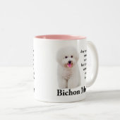 Bichon Mama-Tasse Zweifarbige Tasse (VorderseiteRechts)