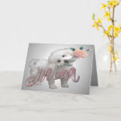 Bichon Mother Day Card Karte (Gelbe Blume)