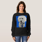 Bichon Poodle Blue Sweatshirt (Vorne ganz)