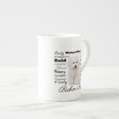 Bichon Traits Bone China Tasse (Vorderseite Rechts)