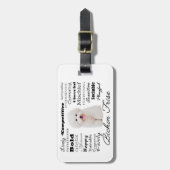 Bichon Traits Gepäck Tag Gepäckanhänger (Vorderseite vertikal)