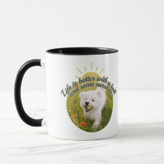 Bichon und Ball Dandelion-Tage Tasse
