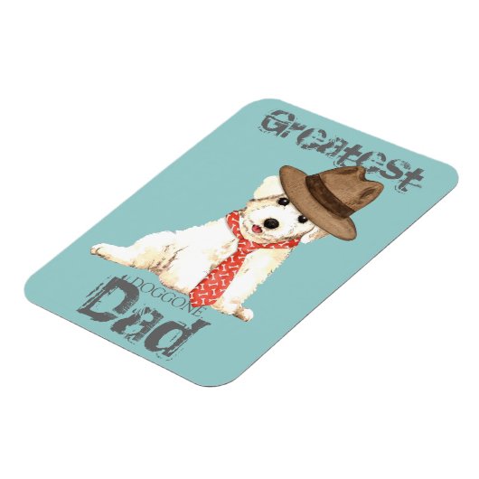 Bichon Vater Magnet (Linke Seite)