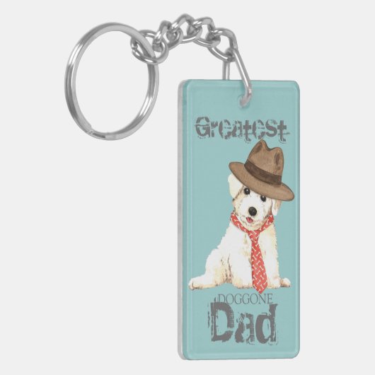 Bichon Vater Schlüsselanhänger (Vorderseite links)