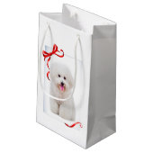 Bichon Weihnachtsgeschenk-Tasche Kleine Geschenktüte (Rückseite Schrägansicht)