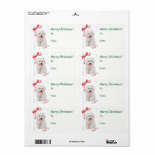 Bichon Weihnachtsgeschenke Stickers (Vorne)