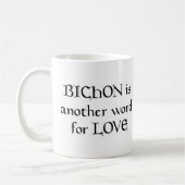 Bichon Wort Kaffee Tasse (Links)