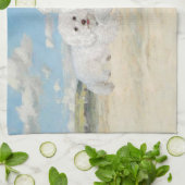 Bichons am Strand Küchentuch (Gefaltet)