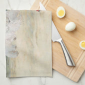 Bichons am Strand Küchentuch (Viertel Falte)