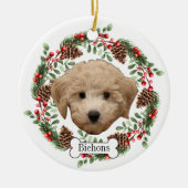 Bichons-Hund Keramik Ornament (Vorne)