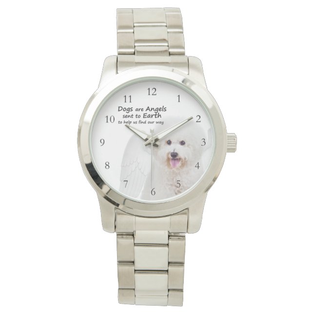 Bichons sind Angels Watch Armbanduhr (Vorderseite)
