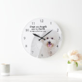 Bichons sind Engels-Uhr Große Wanduhr (Zuhause)