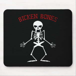 Bicken Bones Skelett Halloween Funny Bones Liebe W Mousepad