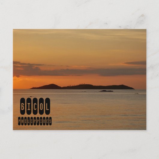 Bicol Beach auf den Philippinen Postkarte (Vorderseite)