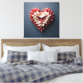 Bicolor-Origami Leinwanddruck (Insitu (Schlafzimmer))