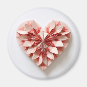 Bicolor-rosa-Origami Magnet (Vorne)