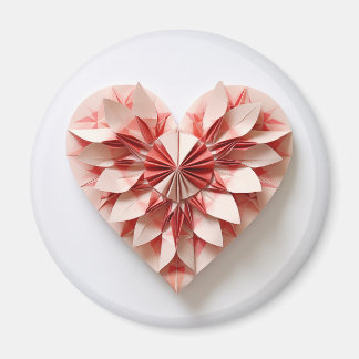 Bicolor-rosa-Origami Magnet