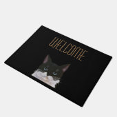 Bicolor, Schwarz und Weiß Fußmatte (Schrägansicht)