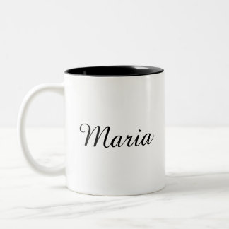 Bicolor Taza personalizada con bonita flor romanti Zweifarbige Tasse