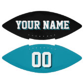 BICOLORED Black and Aquamarin Custom Football (Paneele)