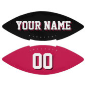 BICOLORED Black and Crimson Red Custom Football (Paneele)