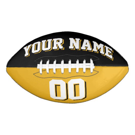 BICOLORED Black and Gold Custom Football (Vorderseite)