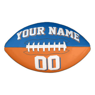 BICOLORED Blue and Orange Custom Football