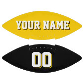 BICOLORED goldgelb und schwarz Custom Football (Paneele)