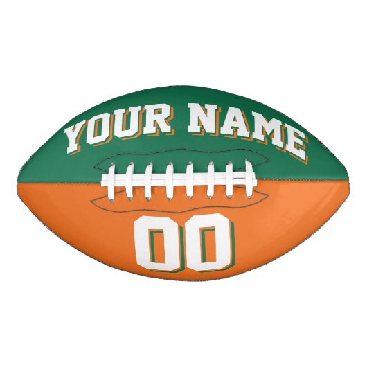 BICOLORED Green and Orange Custom Football (Vorderseite)