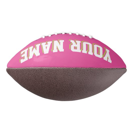BICOLORED Pink and Lime Green Custom Football (Gedreht 90)