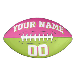 BICOLORED Pink and Lime Green Custom Football