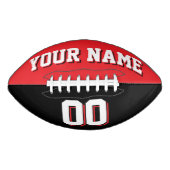 BICOLORED Red and Black Custom Football (Vorderseite)